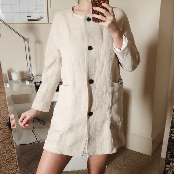 Zara Cream Colored Peacoat - Picture 3 of 8